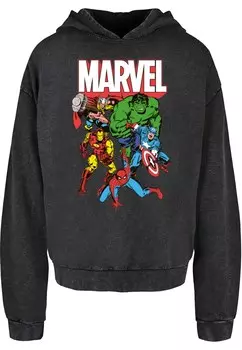 Толстовка с капюшоном ABSOLUTE CULT Sweatshirt Avengers - Marvel Comics Group, пятнистый черный