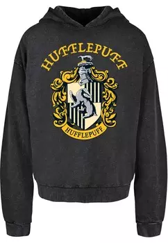 Толстовка с капюшоном ABSOLUTE CULT Sweatshirt Harry Potter - Hufflepuff Crest, пятнистый черный