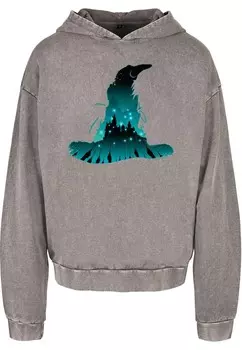 Толстовка с капюшоном ABSOLUTE CULT Sweatshirt Harry Potter - Hogwarts Silhouette, пятнистый серый