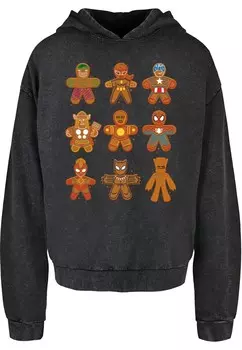 Толстовка с капюшоном ABSOLUTE CULT Sweatshirt Marvel Universe - Christmas Gingerbread Avengers, черный