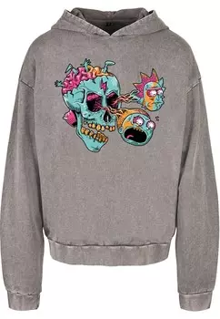 Толстовка с капюшоном ABSOLUTE CULT Sweatshirt Rick And Morty - Eyeball Skull, серый
