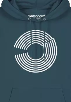 Толстовка с капюшоном ABSTRACT watapparel, бирюзовый