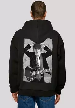 Толстовка с капюшоном ACDC ROCK BAND ANGUS YOUNG DISTRESSED PHOTO F4NT4STIC, черный