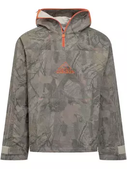 Толстовка с капюшоном Adidas Camo Q1, серый