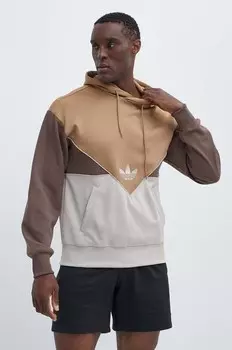 Толстовка с капюшоном adidas Originals, коричневый