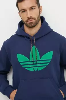 Толстовка с капюшоном adidas Originals, темно-синий