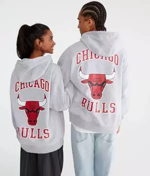 Толстовка с капюшоном Aeropostale Chicago Bulls, цвет light heather gray