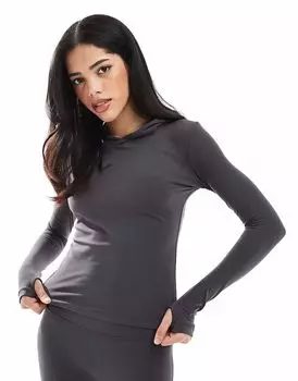 Толстовка с капюшоном Agon графитово-серого цвета