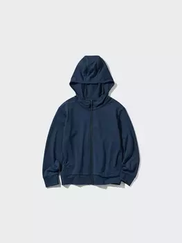 Толстовка с капюшоном Airism с защитой от ультрафиолета Uniqlo, цвет 69 синий