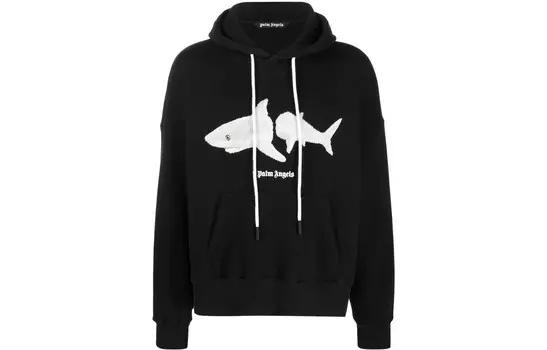 Толстовка с капюшоном «Акула» Palm Angels, черный