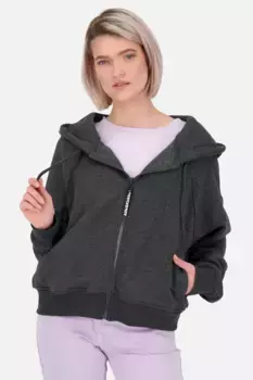 Толстовка с капюшоном Alife & Kickin "JesseAK A Hooded Sweatjacket женская толстовка с капюшоном, толстовка ", цвет Moonless Melange