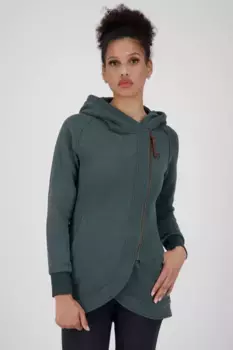 Толстовка с капюшоном Alife & Kickin "MaryAK Толстовка женская толстовка с капюшоном, толстовка", цвет Dark Forest Melange