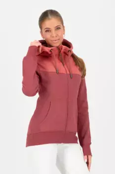 Толстовка с капюшоном Alife & Kickin "PalinaAK A Hooded Sweat Jacket Women", цвет Cranberry Juice Melange