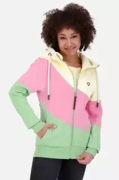 Толстовка с капюшоном Alife & Kickin "SteffiAK A Hooded Sweatjacket Women", цвет Pear Melange