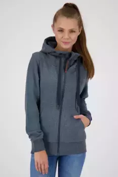 Толстовка с капюшоном Alife & Kickin "YasminAK A Hooded Sweat Jacket Women", цвет морской волны