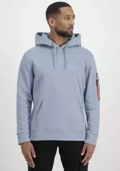 Толстовка с капюшоном Alpha Industries "BACK PRINT HOODY", синий