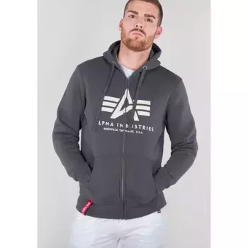 Толстовка с капюшоном Alpha Industries "BASIC ZIP HOODY", черный