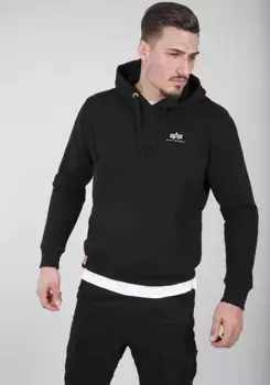 Толстовка с капюшоном Alpha Industries "Hoody Small Logo", черный