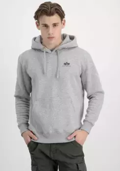 Толстовка с капюшоном Alpha Industries "Hoody Small Logo", серый