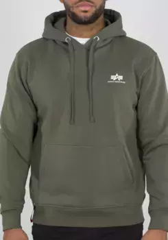 Толстовка с капюшоном Alpha Industries "Hoody Small Logo", оливковый