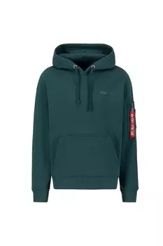Толстовка с капюшоном ALPHA INDUSTRIES Sweatshirt, темно-зеленый