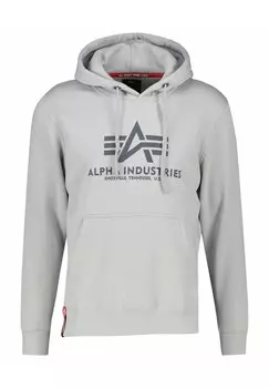 Толстовка с капюшоном Alpha Industries, светло-серый
