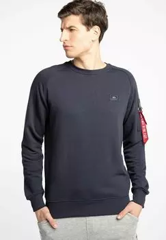 Толстовка с капюшоном Alpha Industries, темно-синий