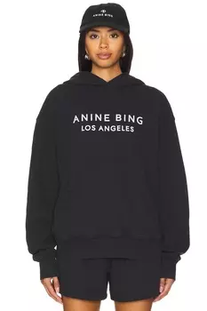 Толстовка с капюшоном alto Anine Bing, черный