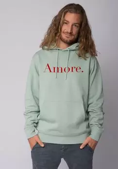 Толстовка с капюшоном AMORE watapparel, бирюзовый