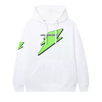 Толстовка с капюшоном Anti Social Social Club Careless Bolt, цвет Белый/Зеленый