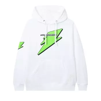 Толстовка с капюшоном Anti Social Social Club Careless Bolt, цвет Белый/Зеленый