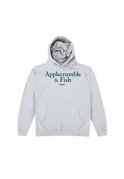 Толстовка с капюшоном APPLECRUMBLE & FISH Henry Tiger, цвет Mottled Light Grey