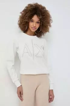 Толстовка с капюшоном Armani Exchange, бежевый
