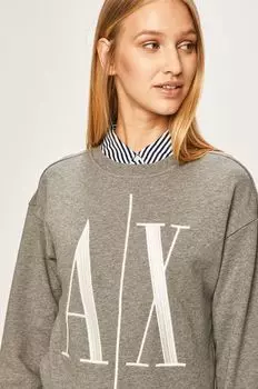 Толстовка с капюшоном Armani Exchange, серый