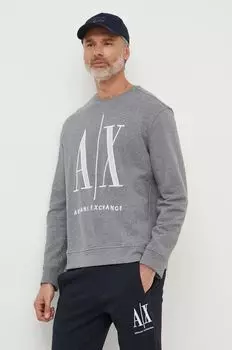 Толстовка с капюшоном Armani Exchange, серый