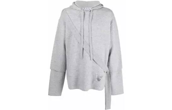 Толстовка с капюшоном Asybreezy Band Knit Off-White, серый