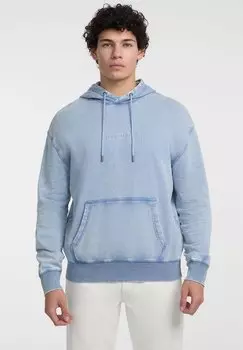 Толстовка с капюшоном AVEC LOGO Guess Jeans, светло-голубой