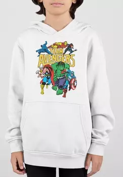 Толстовка с капюшоном AVENGERS CLASSIC ASSEMBLE Marvel, белый