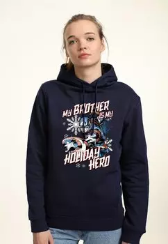 Толстовка с капюшоном AVENGERS CLASSIC HOLIDAY BROTHER CAPT Marvel, темно-синий