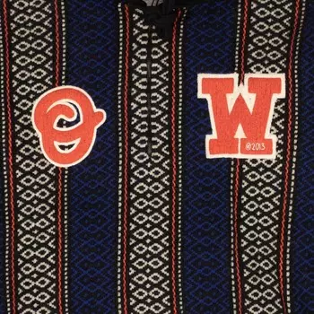 Толстовка с капюшоном Baja синего и оранжевого цвета Off-White c/o Virgil Abloh, синий