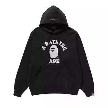 Толстовка с капюшоном BAPE College Overdye, цвет Черный