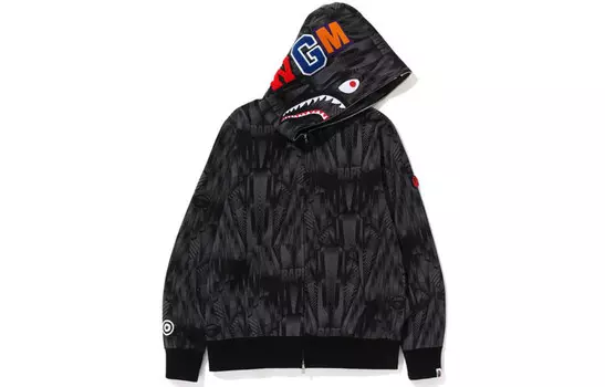 Толстовка с капюшоном BAPE Speed Racer Shark на молнии A Bathing Ape, синий