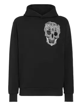 Толстовка с капюшоном Baroque Skull Philipp Plein, черный
