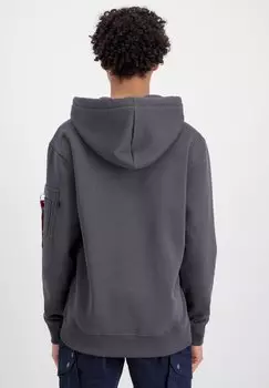 Толстовка с капюшоном BASIC Alpha Industries, серый