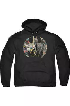 Толстовка с капюшоном Batman 80th Shield для взрослых Gildan, черный