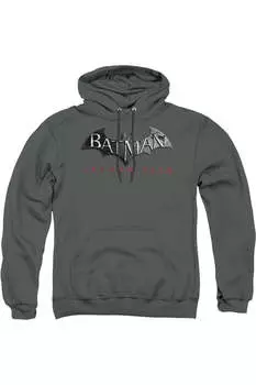 Толстовка с капюшоном Batman Arkham City Logo для взрослых Gildan, цвет charcoal