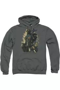 Толстовка с капюшоном Batman Arkham Origins Deathstroke для взрослых Gildan, цвет charcoal