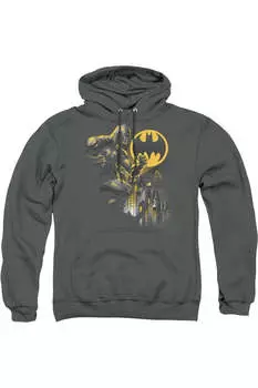 Толстовка с капюшоном Batman Bat Signal для взрослых Gildan, цвет charcoal