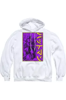 Толстовка с капюшоном Batman Big Framed Kanji для взрослых Gildan, белый