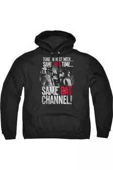 Толстовка с капюшоном Batman Classic Tv Bat Channel для взрослых Gildan, черный
